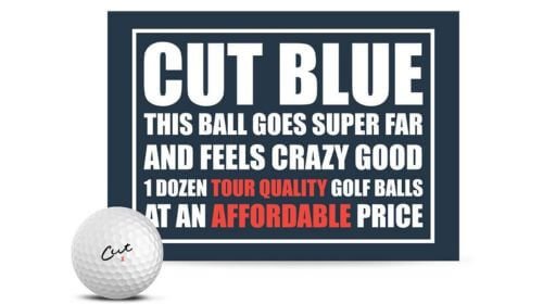 Cut Blue Golf Balls